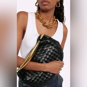 🔥100% Authentic Bottega Veneta Sardine Bag Black - Gold Luxury $5500🔥